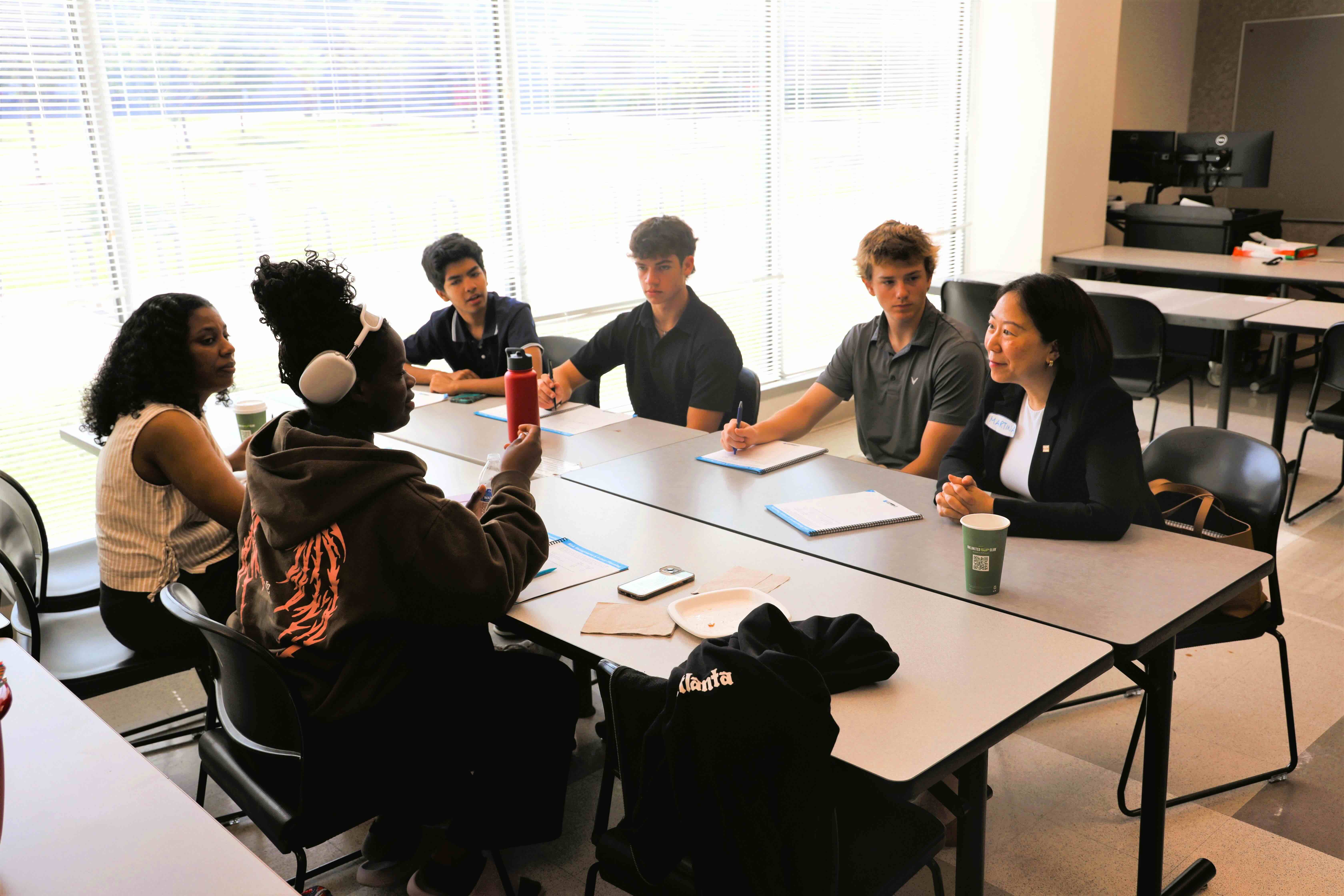 Binta Ndiaye working with students