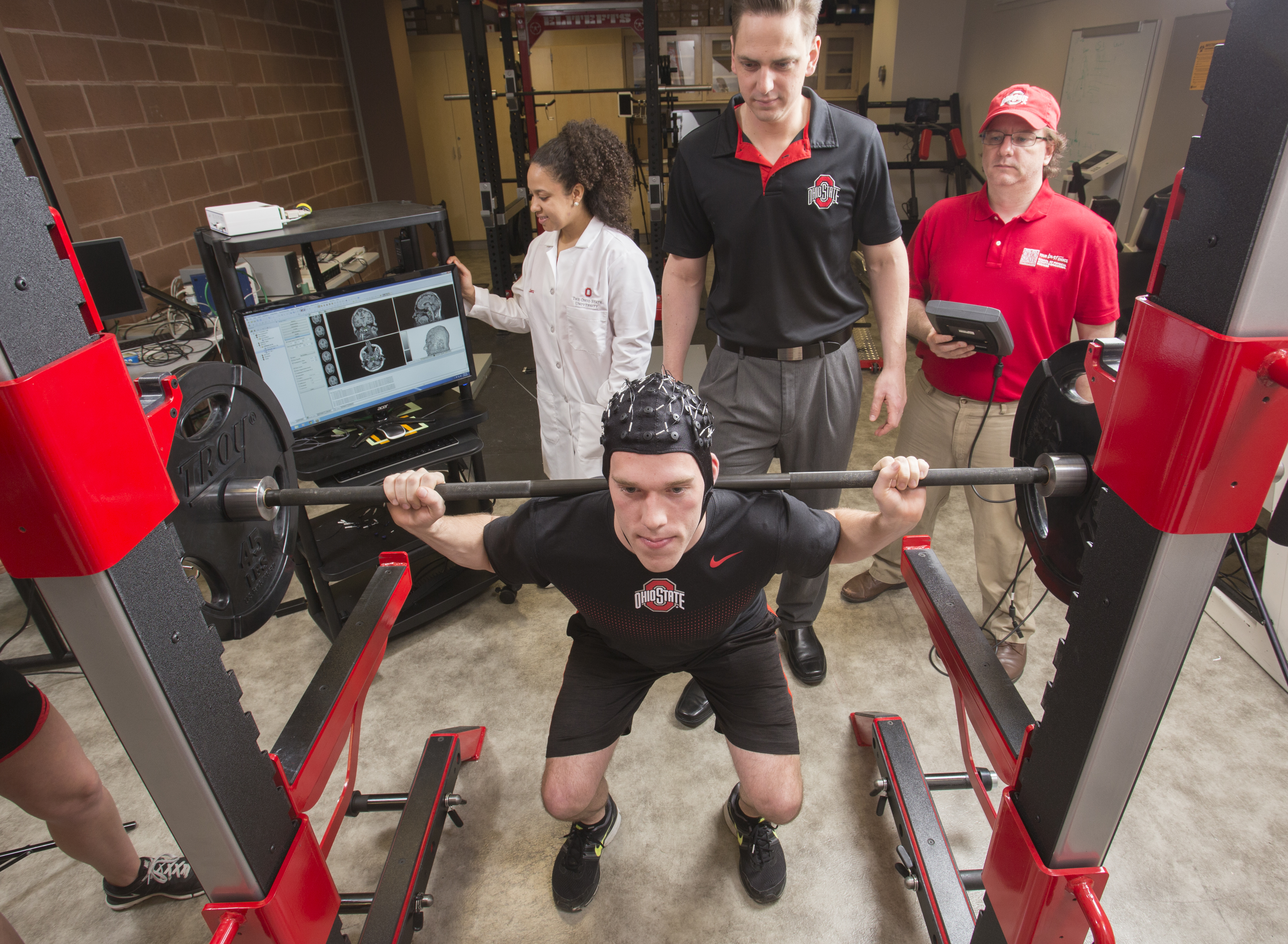 Students in exercise sciene lab