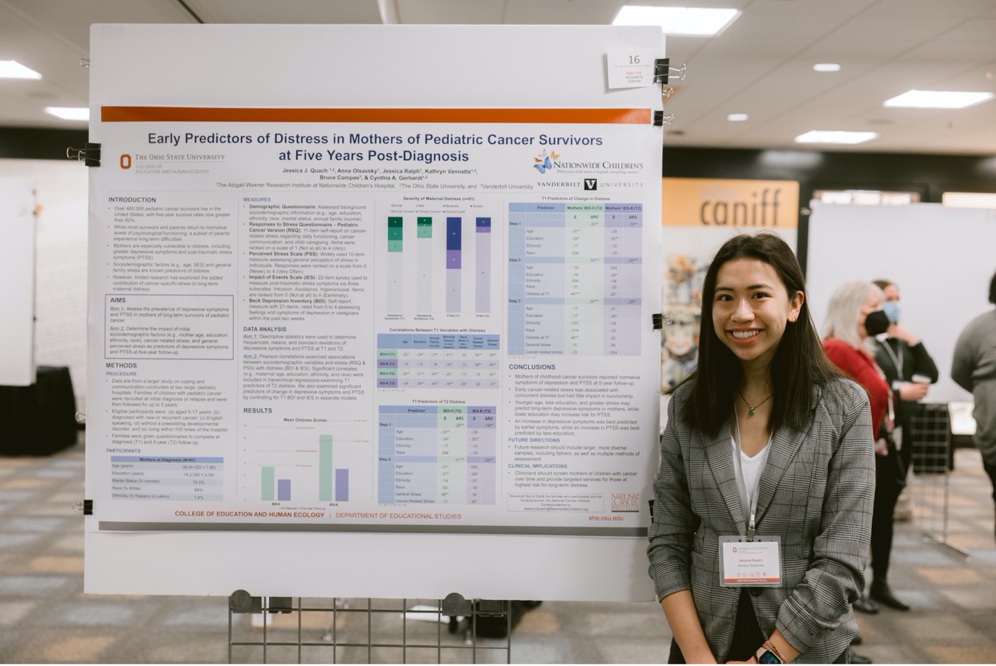 Jessica Quach presenting at Research Forum