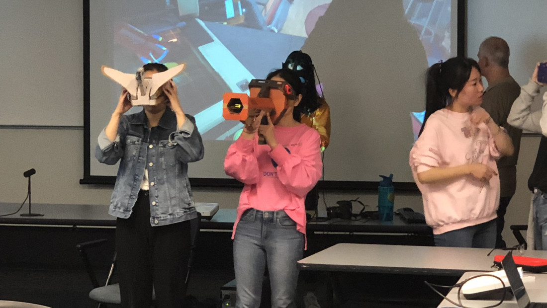 Students using VR