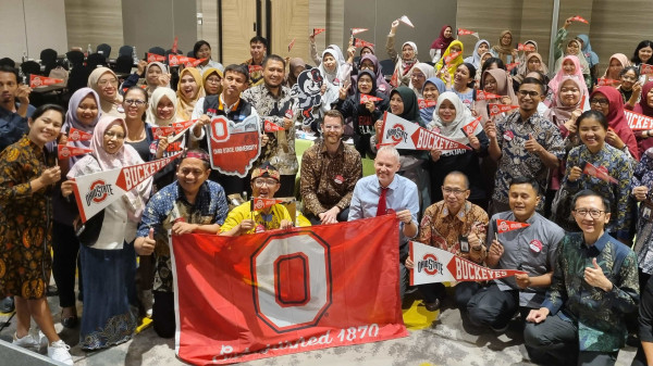 Ohio State travel abroad group in Indonesia