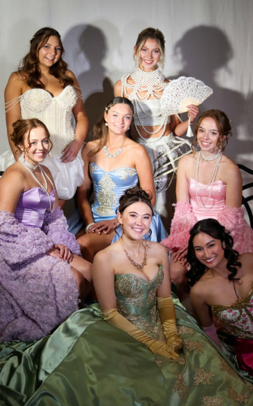 Women in gowns at the Ohio State Fashion and Retail Studies fashion show