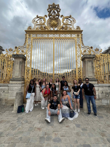 EHE Hospitality Management students at the Palace Versailles