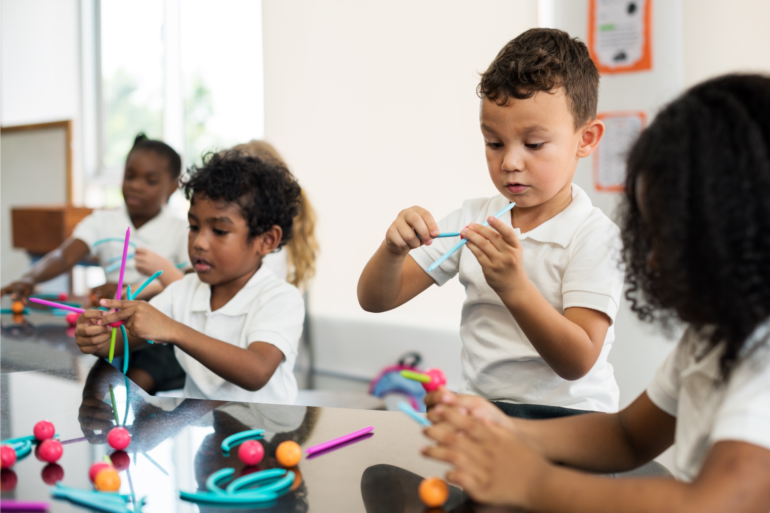 Children in kindergarten classroom