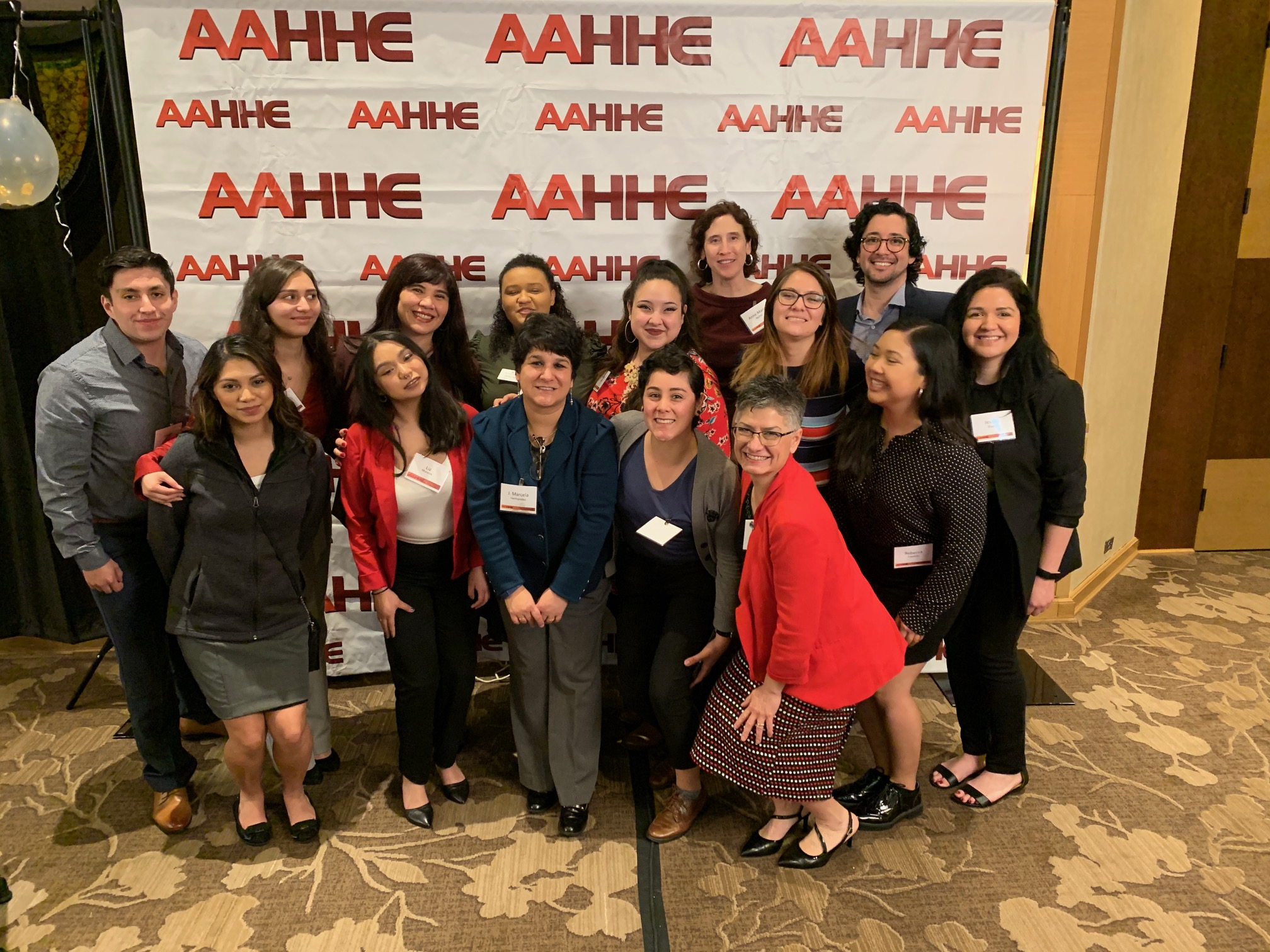 Group photo at a conference with Anne-Marie Nunez