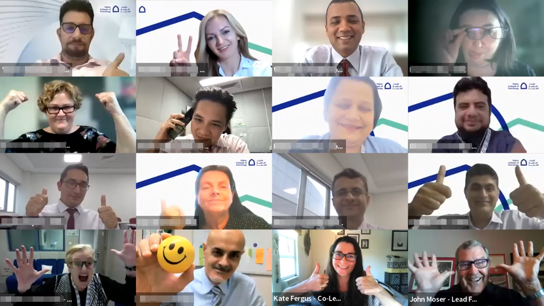 Attendees on screen during a Zoom conference