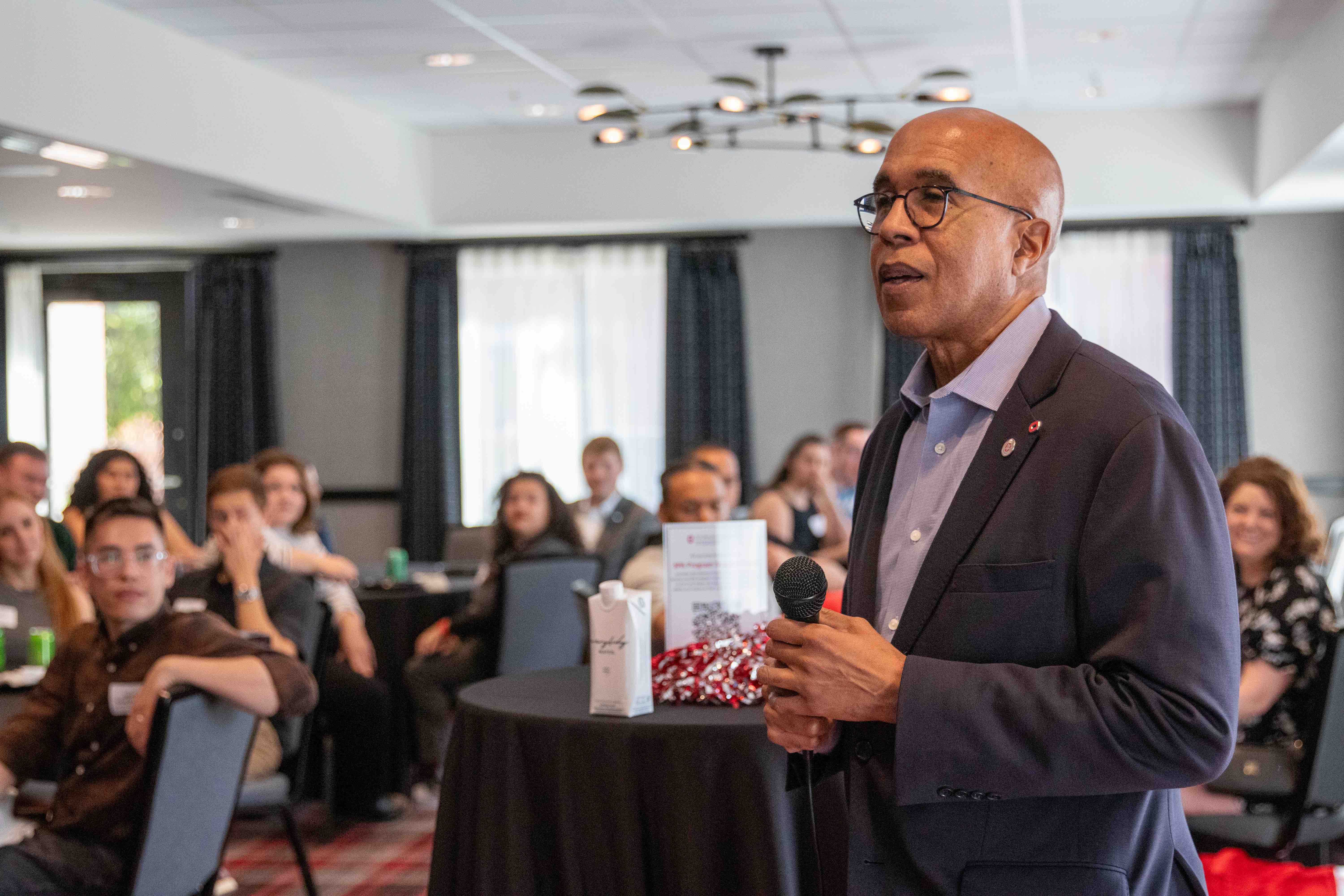 Ohio State EHE Dean Don Pope-Davis addresses HESA reunion