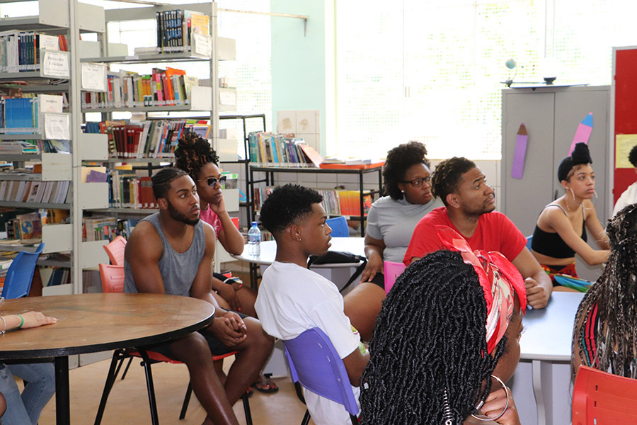 college students in classroom